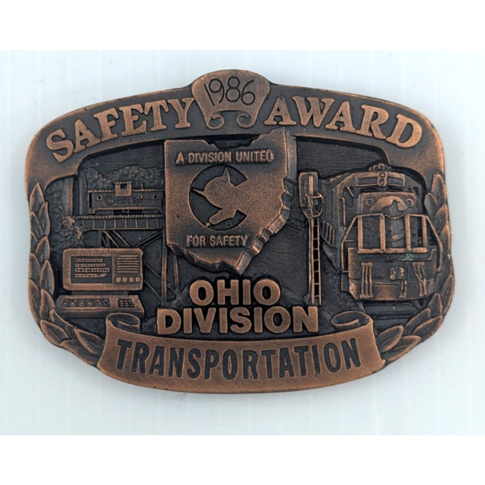 1986 Ohio Division Transportation Safety Award Railroad Plaque